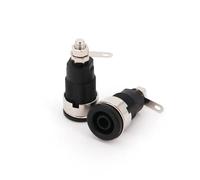 10Pcs 4mm Female Jack Binding Panel Test Socket Connector AUOQKQUT(Black)
