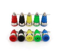 10Pcs 4mm Female Jack Binding Panel Test Socket Connector NWPNLXEA(Mixed Colors)
