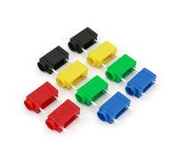 10Pcs 4mm Female Socket Right Angle PCB Insulated Jack Connector MQXFCZUX(Mixed Colors)