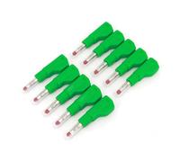 10Pcs 4mm Male Retractable Tube Stackable Plug Wire Solder Connector AUOQKQUT(10Pcs Green)
