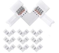 10pcs 4PIN 10mm Led Connettore L Forma 10Mm 4pin RGB 3528 2835 5050 Led Strisce Angolo Connettori Filo Installare Adattatore