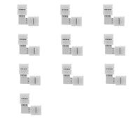 10pcs 4PIN 8mm Led Connettore L Forma 8Mm 4pin RGB 3528 2835 5050 Led Strisce Angolo Connettori Filo Installare Adattatore
