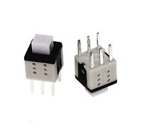 10pcs 5.8 * .8mm Kit microinterruttore di alimentazione tattile a pressione autobloccante 2 3 6 Pin Interruttori a pulsante .8x5(Noir)