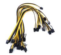 10pcs 50cm PCI-E Power Splitter Cable fit for Ethereum Mining Breakout Board Hf