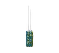 10pcs-50pcs 25V220UF 6 * 12 Condensatore elettrolitico in alluminio 6 * 12MM 25V 220UF Elementi di accumulo di energia (Size : 10PCS)