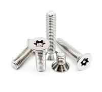 10PCS/50PCS M2 M2.5 M3 M4 M5 304 Stainless Steel Flat Countersunk Head with Column Pin Tamper Proof Security Bolt Screw(8mm,10pcs M4)