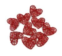 10pcs 5cm rosso rattan vimini cuori fai da te cuore vimini naturale vimini rattan palla per la casa matrimonio tavolo decorazione
