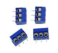 10pcs 5mm KF-301 PCB Mount Block Vite Terminal NF Connettore 5.0mm Morsettiere Connettori (3P-blu)