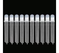 10PCS 5mm RGB LED comune catodo anodo tricolore 4pin rosso verde blu LED emettitori diodi f5 RGB diffusa lampada trasparente (anodo comune diffuso)