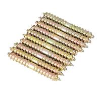 10pcs 6 * 50mm doppio attacco parti di fissaggio viti di filettatura tassello vite autofilettante bullone filettato lavorazione del legno mobili connettore borchie aste