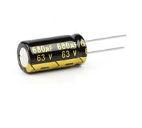 10Pcs 680UF Aluminum Electrolytic Capacitor Kit 63V680UF 13x25 High Frequency Low Capacitors Assortment Box Kits CZAOINCU