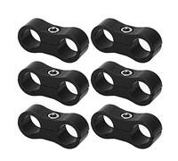 10PCS 6an Morsetto Separatore Tubo Flessibile, Morsetti di Montaggio Linea Carburante, Adattatore Raccordo Tubo Flessibile in Alluminio, Leggero e Compatto per L'Uso con Tubi Carburante 3/8, Olio
