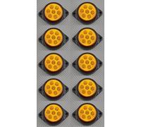 10pcs 7 LED 12V Indicatore Fianco Luci Ambra Auto SUV Camper 4x 4 Pickup...