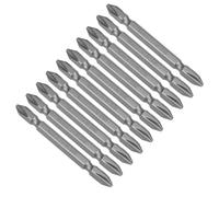 10pcs 75mm 1/4"" Gambo esagonale PH2 magnetico Phillips Testa Doppio punte cacci