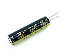 10pcs 82UF 450v 82UF Condensatore elettrolitico in alluminio Size13 * 50mm Dispositivi elettronici