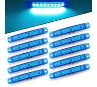 10pcs 9LED 12-24V Luci Laterali Indicatore Lampada di Svuotamento Della Luce Side Marker- Luce di Posizione del Camion Rimorchio del Veicolo Luminoso del Moto(Blu)