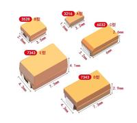 10PCS A B C D Case Tantalum capacitor 6V 10V 16V 25V 35V 50V 0.1UF 1uf 2.2UF 4.7UF 10UF 22UF 33UF 47UF 100UF 220uF 330UF NWPNLXEA(C 25V 22uF 226E)