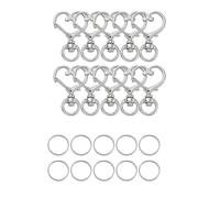 10pcs A Forma Di Cuore Rotante Moschettone Chiusura con Anelli per Portachiavi Forniture Gioielli In Lega di Zinco Portachiavi Accessori Accessori Gioielli
