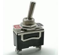 10pcs AC 250V 15A 2 pin dpdt on/off 2 position mini E-ten1021 (nero)