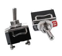 10pcs AC 250V 15A 2 pin dpdt on/off 2 position mini E-ten1021 (nero)