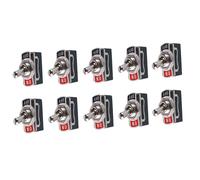 10pcs AC 250V 15A 2 pin dpdt on/off 2 position mini E-ten1021 (nero)