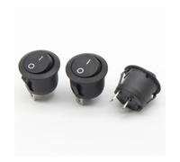10Pcs AC 6A 10A 250V On Off Snap in SPST Round Boat Rocker Switch Black