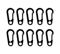 10Pcs Acciaio Inox Moschettone Gancio Moschettone Clip Piccolo Gancio Molla Portachiavi Clip Per Zaini Escursionismo Campeggio Pesca D Forma di Blocco Portachiavi
