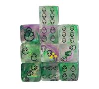 10Pcs Acrilico 6 lati Rotondo Angolo Dices Skull Pattern Ruolo Gioco Dadi Per Gioco Da Tavolo Classroom Insegnamento Facile Da Usare Acrilico