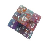 10Pcs Acrilico Gioiello Modello Dadi Gioco di Ruolo Gioco Da Tavolo Dadi Sei Lati Angolo Rotondo Mahjong Accessori Gioiello Modello Tavolo Accessori Per Giochi di Ruolo