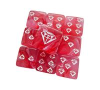 10Pcs Acrilico Gioiello Modello Dadi Gioco di Ruolo Gioco Da Tavolo Dadi Sei Lati Angolo Rotondo Mahjong Accessori Gioiello Modello Tavolo Accessori Per Giochi di Ruolo