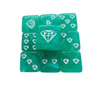 10Pcs Acrilico Gioiello Modello Dadi Gioco di Ruolo Gioco Da Tavolo Dadi Sei Lati Angolo Rotondo Mahjong Accessori Gioiello Modello Tavolo Accessori Per Giochi di Ruolo