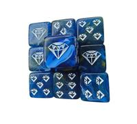 10Pcs Acrilico Gioiello Modello Dadi Gioco di Ruolo Gioco Da Tavolo Dadi Sei Lati Angolo Rotondo Mahjong Accessori Gioiello Modello Tavolo Accessori Per Giochi di Ruolo