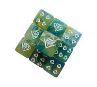 10Pcs Acrilico Gioiello Modello Dadi Gioco di Ruolo Gioco Da Tavolo Dadi Sei Lati Angolo Rotondo Mahjong Accessori Gioiello Modello Tavolo Accessori Per Giochi di Ruolo