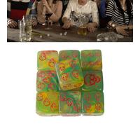 10Pcs Acrilico Sei Lati Dadi Set Cranio Modello Tavolo Gioco Angolo Rotondo Gioco Da Tavolo Gioco Da Tavolo Accessori Acrilico Dadi Regalo
