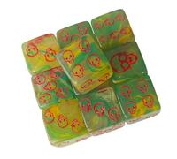 10Pcs Acrilico Sei Lati Dadi Set Cranio Modello Tavolo Gioco Angolo Rotondo Gioco Da Tavolo Gioco Da Tavolo Accessori Acrilico Dadi Regalo