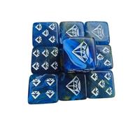 10Pcs Acrilico Sei Lati Dadi Set Gioiello Modello Tavolo Gioco Rotondo Angolo Gioco di Ruolo Accessori Da Tavolo Modello Gioiello Dadi Accessori Da Tavolo Per Giochi di Ruolo