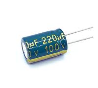 10pcs ad alta frequenza a bassa impedenza 100v 220UF condensatore elettrolitico in alluminio dimensioni 13 * 20 220UF Elementi di accumulo di energia