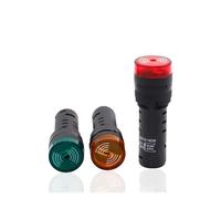 10pcs AD16-16SM Green AC220V 16mm LED Flash Alarm Indicator Buzzer Signal Lamp Controls Switches