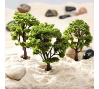 10pcs Alberi Plastici 1:100 per Treno e Architettura | Verde realistico, plastica , 9cm e 11cm, ideale per treni, architetture, wargame