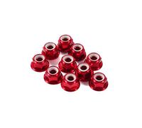 10pcs Alluminio Dadi per rivetti M2-M6 Dado Nylon inserto dado autobloccante Dado, Rosso, M6