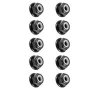 10Pcs Alluminio Flangia Nylon Inserto Dado di bloccaggio Dado di bloccaggio Dado di bloccaggio Ricambio Per Attrezzature Industriali Uso Esterno Alluminio Allentamento Per Macchinari Attrezzature