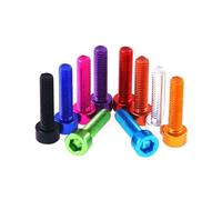 10pcs alluminio vite a brugola M3 M4 M5 M6 colorato in lega di alluminio esagono incassato vite a testa cilindrica bulloni, Rosso, M4x16mm