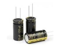 10Pcs Aluminum Electrolytic Capacitor 450V120UF 18x40 High Frequency Low Low Resistance Capacitors AUOQKQUT