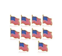 10pcs American Flag Spilla, Accessori Per La Casa Stati Uniti D'america, Cappello, Cravatta Tack Distintivo Della Decorazione Del Partito