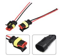 10pcs Amp / Tyco 2Pin 12V Impermeabile Electrical Wire Connettore Cavo Kit