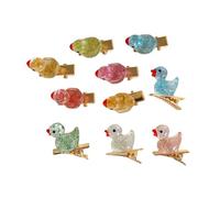 10PCS Anatra A Forma Di Forcine Di Colore Giallo Della Resina Della Clip Dei Capelli Del Fumetto Fermagli Per Bambini Adolescenti Partito Scuola