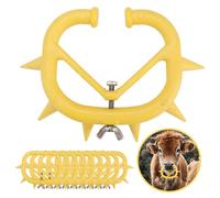 10Pcs Anello al naso della mucca, anelli al naso per lo svezzamento dei vitelli Anello a spillo per lo svezzamento in plastica per prevenire l'allattamento per i bovini del vitello Prevenire il succhi