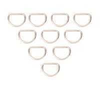 HEEPDD 10pcs D Anelli in Metallo Heavy Duty Argento per Hardware Borse Anello Mano Accessori Fai da Te(Oro)