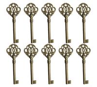 10Pcs Antico Gioielli Accessori FAI DA TE, Antico Grande Pendente Chiave, Mobili Antichi Cabinet Key Hole Heads, Vintage Style Skeleton Key