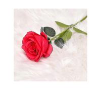 10pcs Artificial Red Roses Flowers for Valentine's Day, Realistic Blossom Roses, Real Touch Silk Rose, Single Fake Flower Long Stem Bouquets